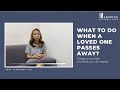 What To Do When A Loved One Passes Away | Harmony Funeral Care