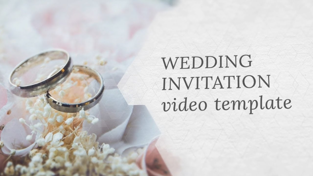 Wedding Invitation Video Template Editable Youtube