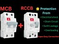 Mcb plus rccb super easy connection with live working test  electrical shock test