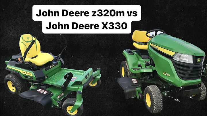 John Deere Z320M zero turn & John Deere X300 lawn mower walk around.
