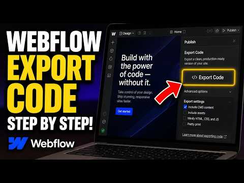 How to configure Webflow to export code for custom UI tweaks - Step By Step