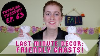 DIY Tablecloth Ghosts | Last Minute Halloween Decor | TuTu Ep 63
