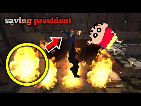 Shinchan saved president 😂 mr president funny game 