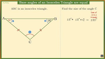 Angles in an Isosceles Triangle : How to find Missing Missing Angles in a Triangle