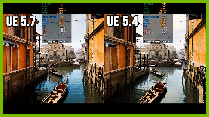 Unreal Engine 5.7 vs 5.4 | FPS & Graphics Comparison - Tech Demo Venice
