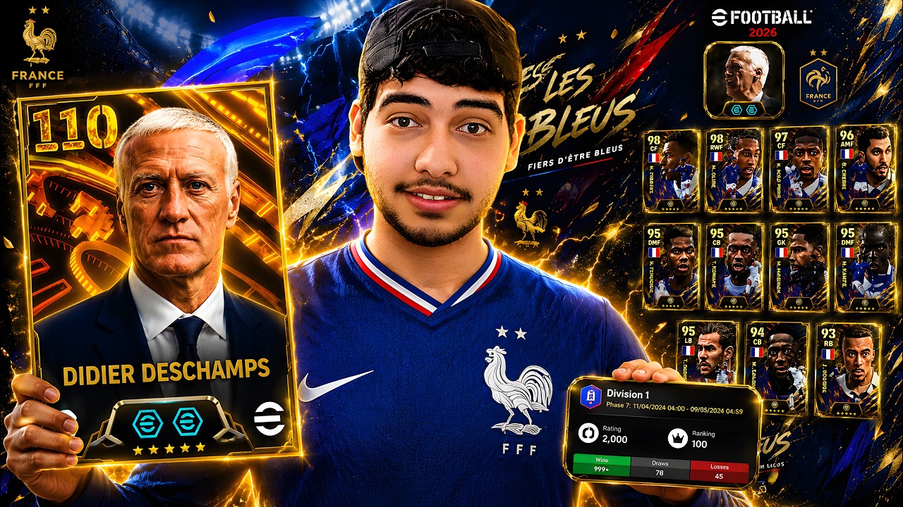 عودة أقوى مدرب في اللعبة🔥 و تجربة بكج فرنسا في مباريات التصنيف☠️ بيس eFootball Mobile