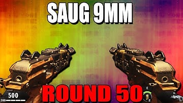 SAUG 9MM ON ROUND 50 - Call of Duty Black Ops 4 Zombies