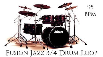 Fusion Jazz 3/4 Drum Loop 95 bpm