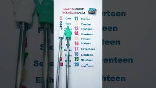 Aprende números en inglés: del 1 al 20. ¡Suscríbete para más vocabulario cada día! #english #numbers