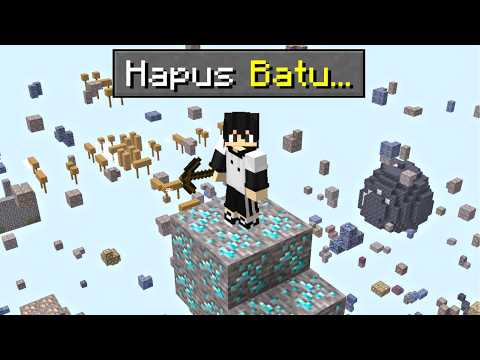 BEATING Minecraft But RANDOM BLOCKS DISAPPEAR Every 1 Second!!!