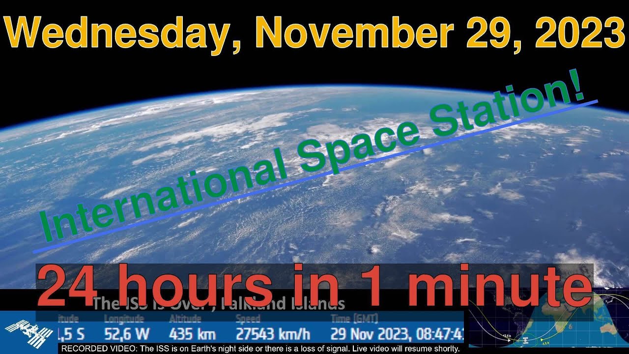 International Space Station HD camera [11-29-2023] - Daily Time Lapse 