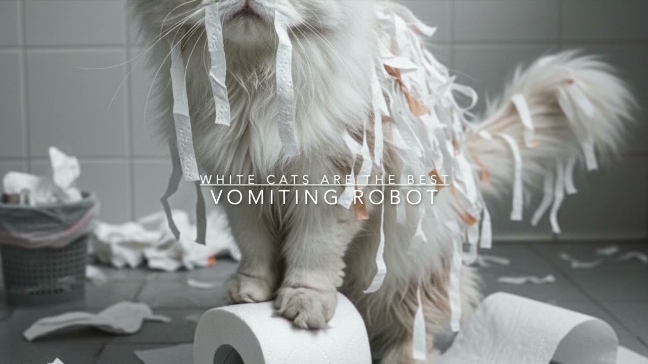 White Cats Are The Best- Vomiting Robot (AI Slop Generated) 60s Era Slow Jam