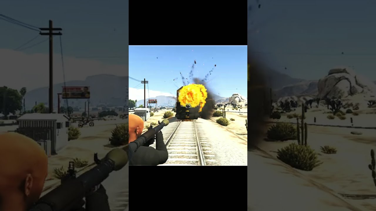 Gta 5 | Train vs Rocket | gta5_short
