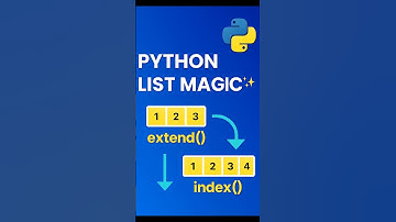 Python List Magic ✨ extend() & index() Explained🚀