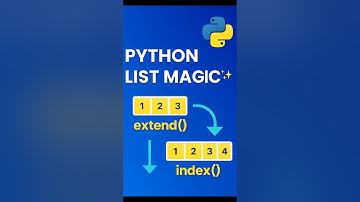 Python List Magic ✨ extend() & index() Explained🚀