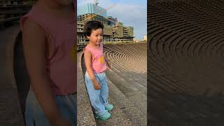 Brave Little Girl Did Exercise At The Stadium