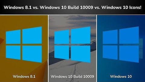 Windows 8.1, Windows 10 Build 10009, and Windows 10 Icon Comparison!