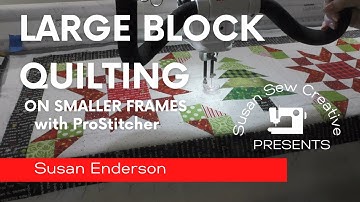 Large block quilting on smaller frames with ProStitcher #quilting #customquilting #longarmquilting