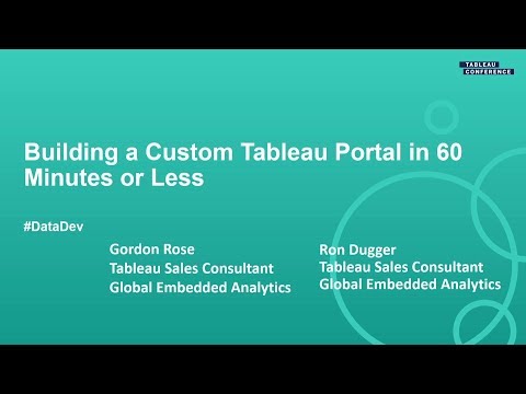 How to Build a Tableau Portal in 60 Minutes or Less