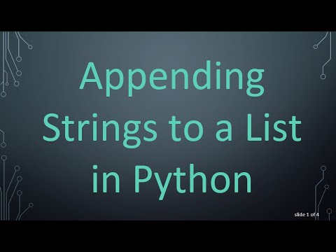 Appending Strings to a List in Python