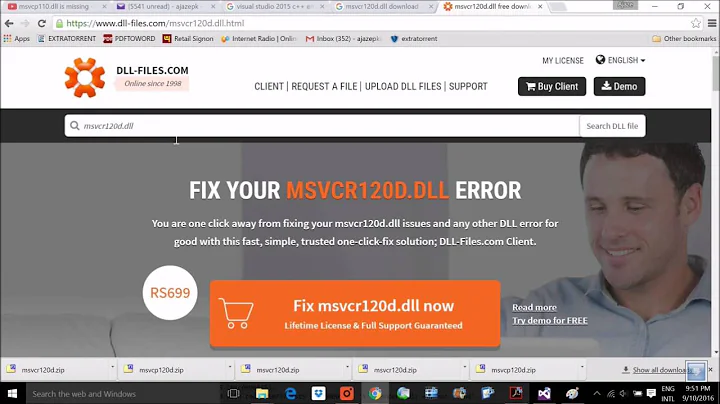How to Fix MSVCP120d dll Missing Error
