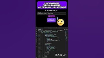 Dart Challenge 7 Powered by Flutter: Ask the Magic 8-Ball Anything! #dart #flutter #funnycode #memes