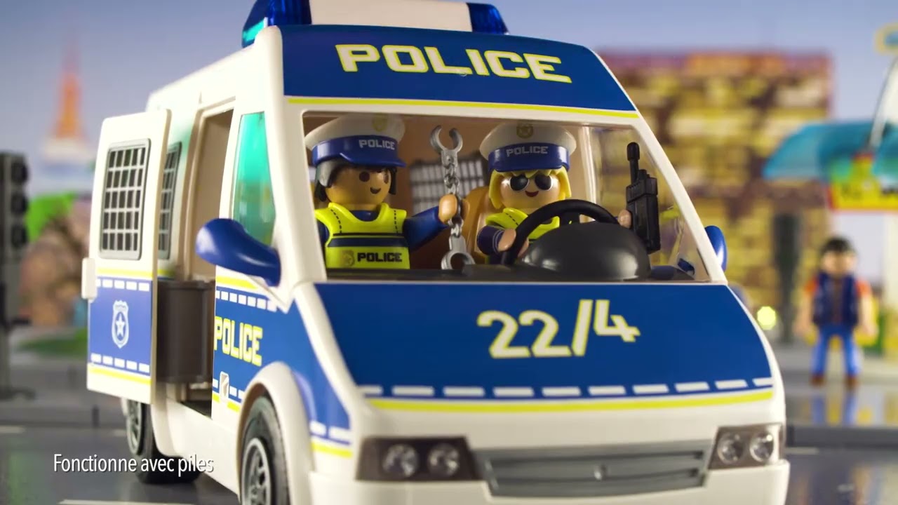 🚓 Le fourgon de policiers - PLAYMOBIL en Français 