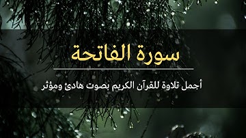 سورة الفاتحة | استمع إلى أجمل تلاوة للقرآن الكريم بصوت هادئ ومؤثر