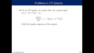 LTI Systems Problems 01