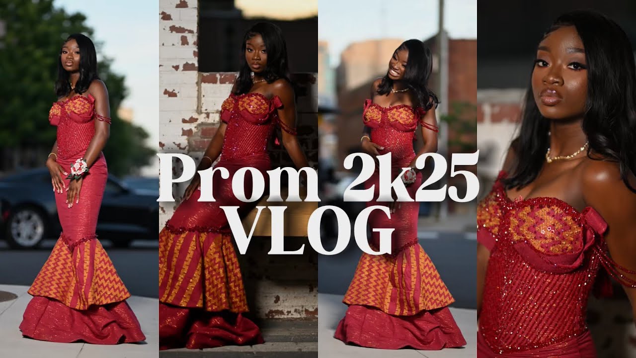 SENIOR PROM VLOG 2025 | Prep + GRWM | maintenance, nails, hair, makeup, send off photoshoot + more!