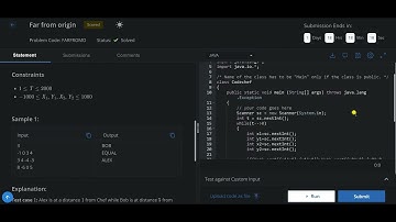 Far from Origin | FARFROMO | Codechef | Far from Origin Codechef | January Long Contest