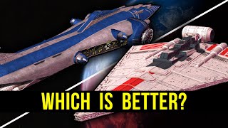 SUBJUGATOR Heavy Cruiser vs. PRAETOR Battlecruiser -- Empire at War Simulated Battles!