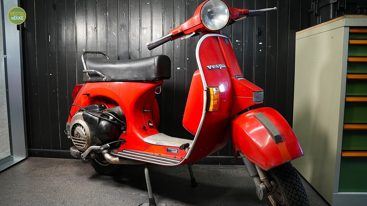 Rusty 1985’s Vespa PX80 Patina Restoration | before - after ASMR