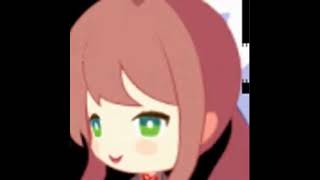 DDLC Chibi Monika slowly turns around with a smile and Just Monika BGM