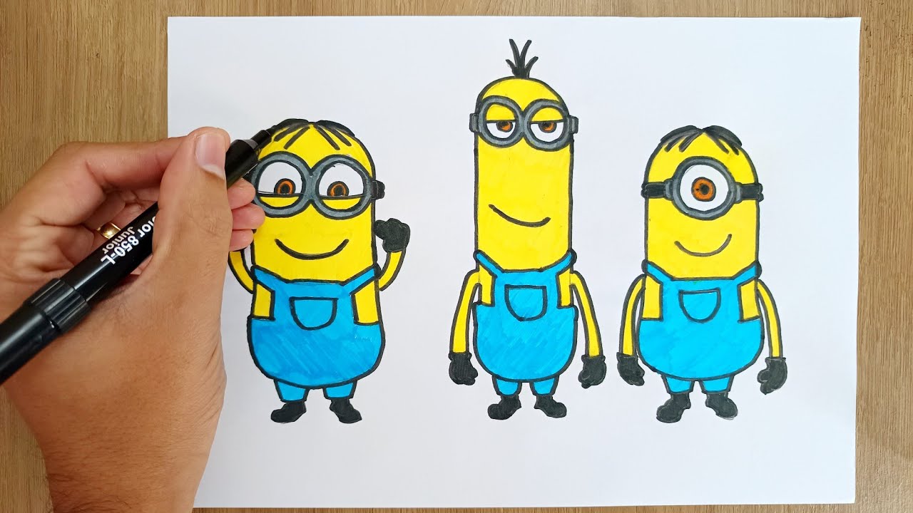 Como DESENHAR OS [ MINIONS ] de Forma Fácil - Como DIBUJAR OS [ MINIONS ...