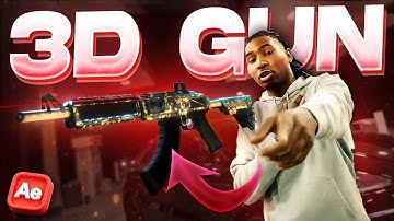 3D GUN SPINING ANIMATION in After Effects (AK47)