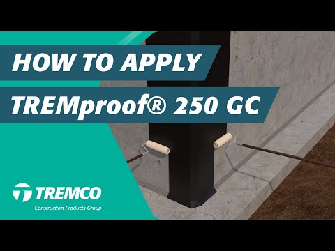How to Apply TREMproof® 250 GC- Waterproofing Membrane