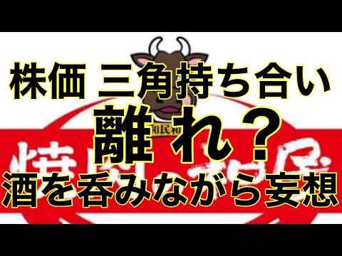 ワタミへ株式投資、2年間の株価三角持ち合い離れを酒を呑みながら妄想した