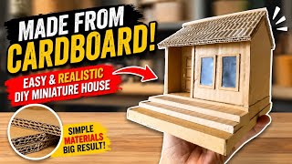 Miniature House From Waste Cardboard | Easy DIY