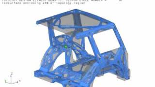 Topology Optimization of a Vehicle using the Genesis Software.