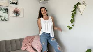 Amazon Try On - Flowy Square Neck Tank Top #shorts #shortvideo #shortsfeed