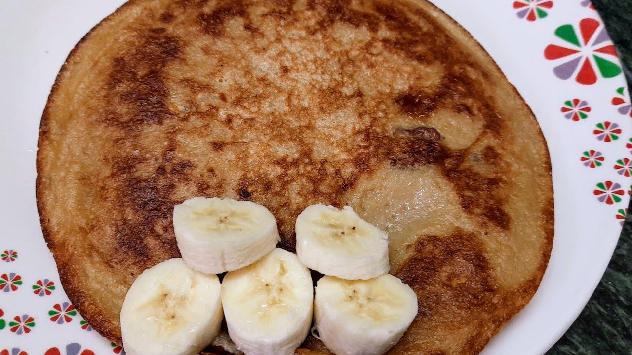Banana pancakes recipe /fluffy banana pancakes recipe in telugu easy way /eggless banana pancake