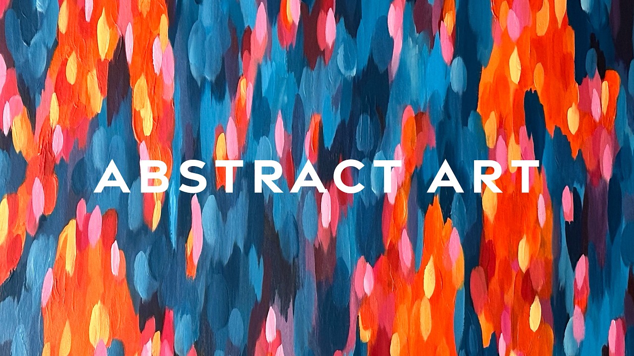 Painting a Big Abstract Artwork Outside - YouTube