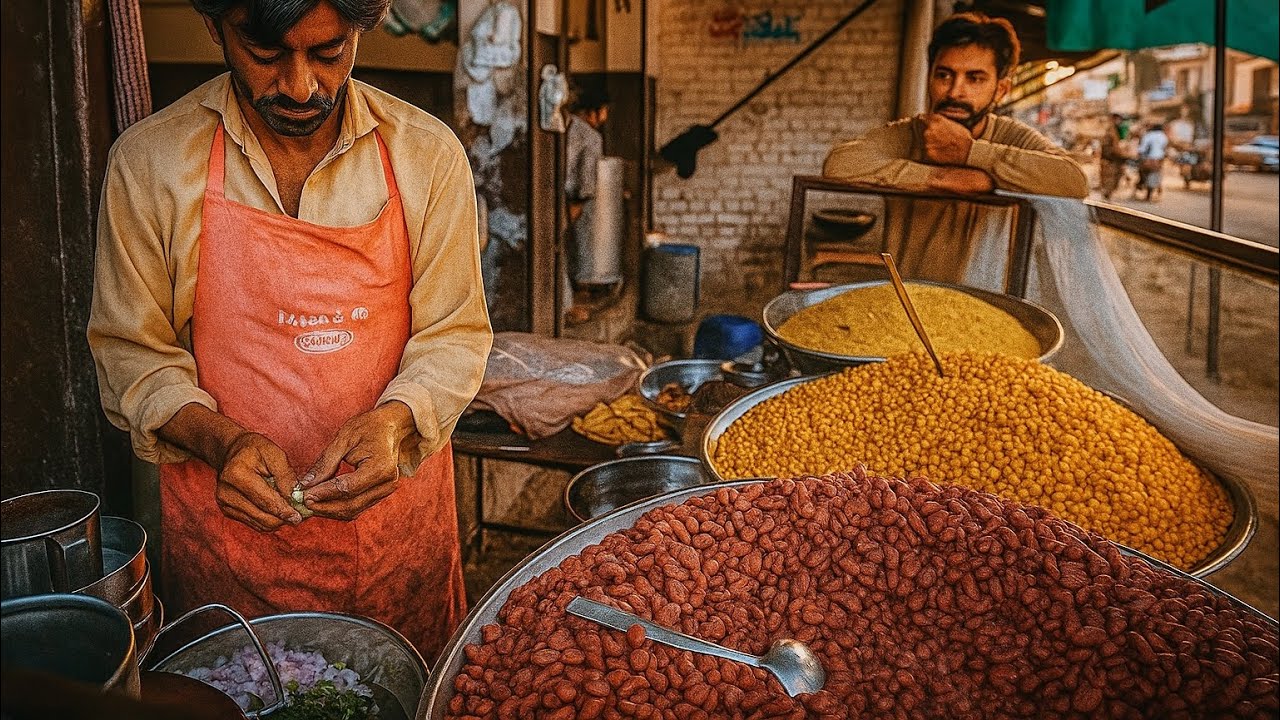 Pakistani Street Food Stall  | Fresh Beans, Chickpeas & Authentic Recipes