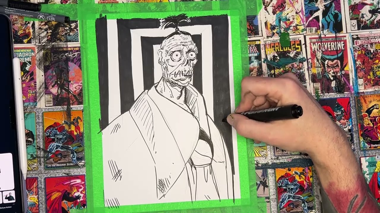 Let’s Draw Bob  from Beetlejuice! Drawing ASMR 