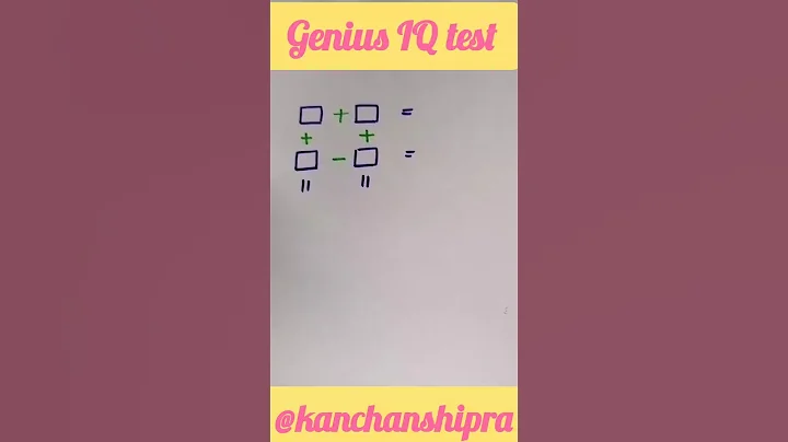 Genius IQ test | tricky puzzle #shorts #youtubeshorts #viral #trending #mathspuzzle #kanchanshipra