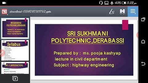 Chapter 1(Introduction) (Highway engineering) CIVIL ENGG. 5th sem