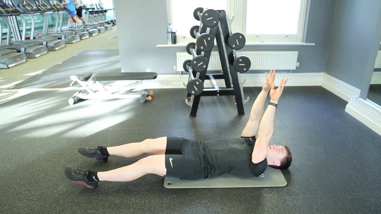 How To Do Medicine Ball Floor Press Exercise Demo YouTube