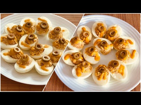 Deviled Eggs with Tuna Recipe /Cold Appetizers/Party Appetizer