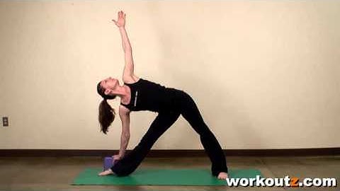 Triangle Pose with Yoga Block - Yoga Exercise